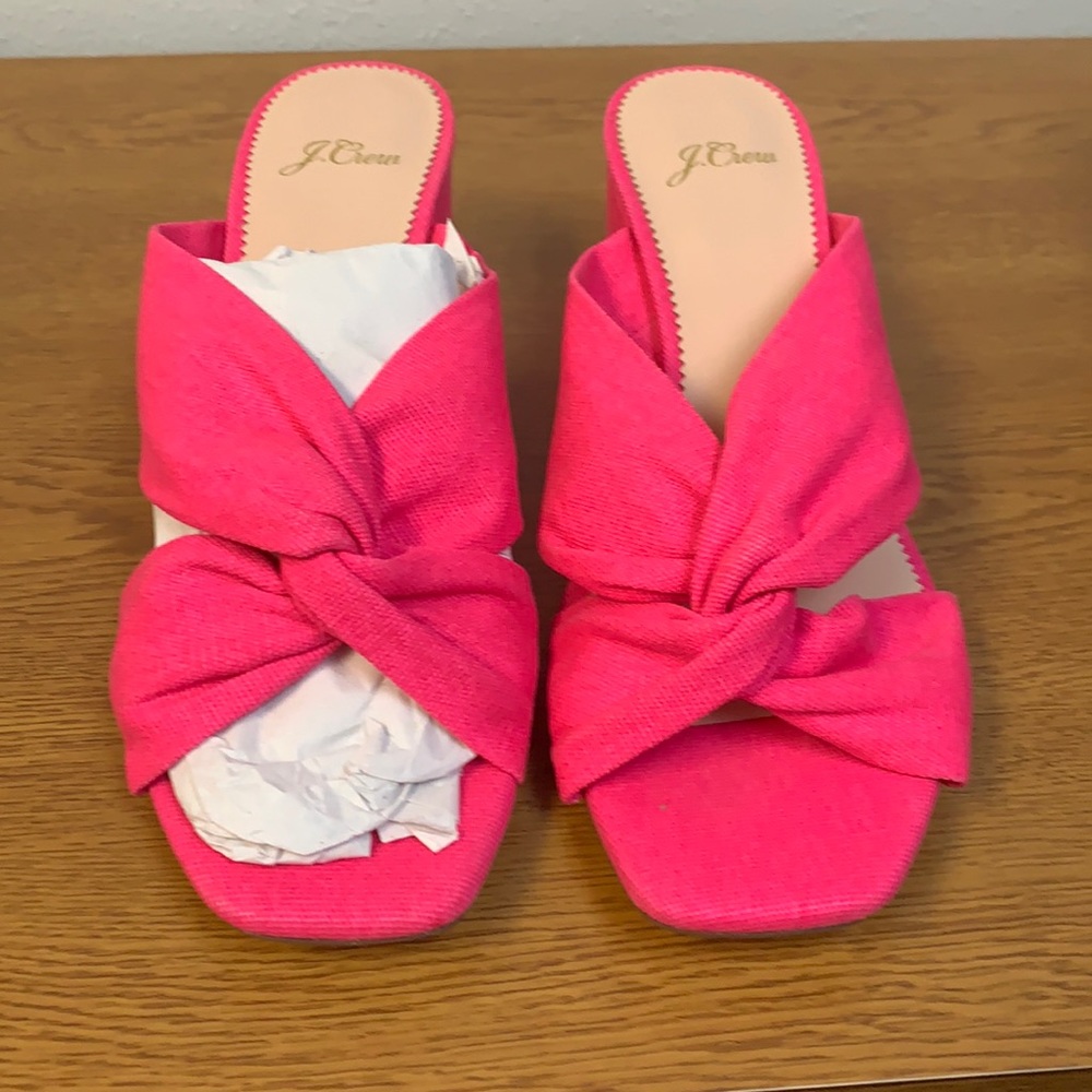 J Crew canvas twist sandal